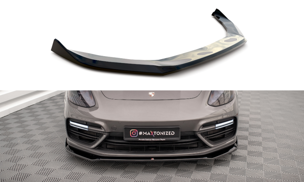 Maxton Front Splitter V.2 Porsche Panamera E-Hybrid 971 - Gloss Black