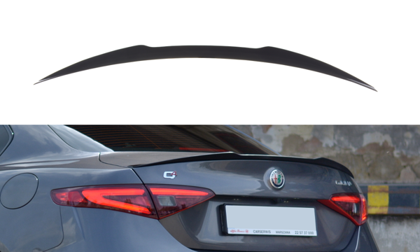Maxton Spoiler Extension Alfa Romeo Giulia Veloce - Gloss Black