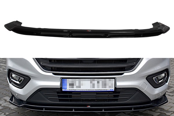 Maxton Front Splitter Ford Transit Custom Mk.1 Fl - Gloss Black