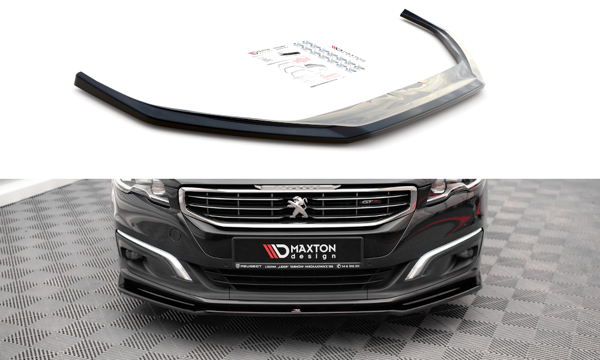 Maxton Front Splitter V.2 Peugeot 508 Gt Mk1 Facelift - Gloss Black