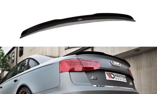 Maxton Spoiler Cap Audi A6 C7 S-Line Sedan - Gloss Black