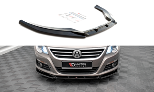Maxton Front Splitter V.4 Volkswagen Passat Cc - Gloss Black