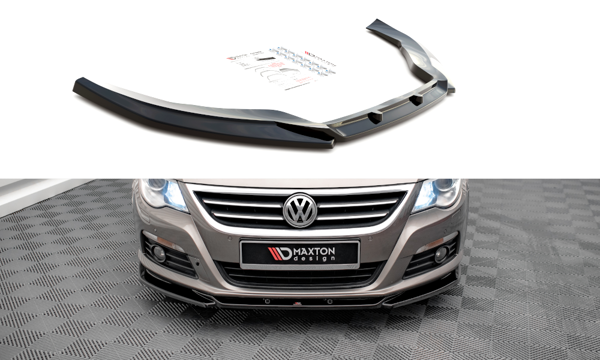 Maxton Front Splitter V.4 Volkswagen Passat Cc - Gloss Black