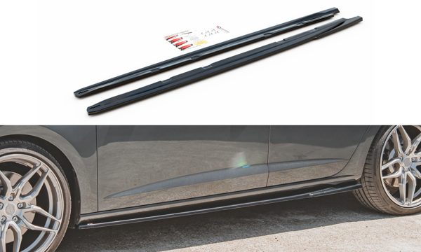 Maxton Side Skirts Diffusers V.5 Seat Leon Cupra / Fr Mk3 Fl - Gloss Black