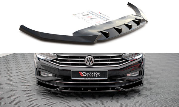 Maxton Front Splitter V.2 Volkswagen Passat B8 Facelift - Gloss Black