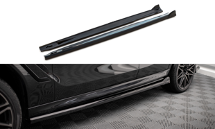Maxton Side Skirts Diffusers BMW X6 M F96 / X6 M-Pack G06 - Gloss Black