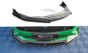 Maxton Front Splitter + Flaps V.2 Ford Mustang Gt Mk6 Facelift - Gloss Black
