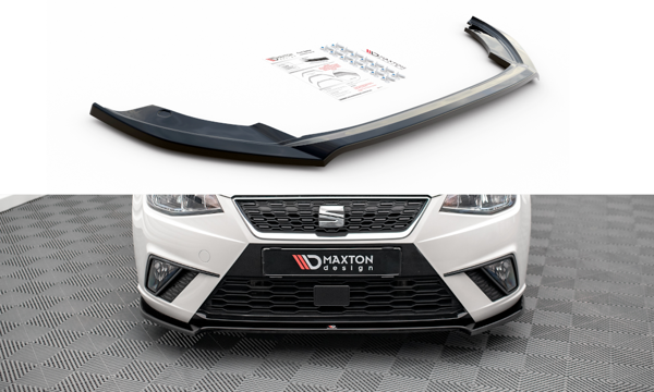 Maxton Front Splitter V.3 Seat Ibiza Fr/ Standard Mk5 - Gloss Black