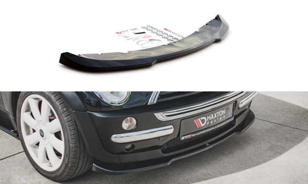 Maxton Front Splitter Mini Cooper / One R50  - Gloss Black