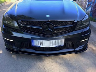 Maxton Front Splitter Mercedes-Benz Amg C63 W204 Facelift - Gloss Black