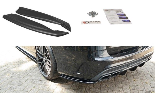 Maxton Rear Side Splitters Mercedes C-Class S205 63Amg Estate - Gloss Black