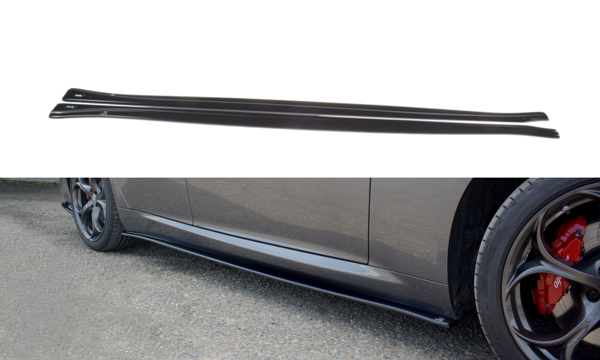 Maxton Side Skirts Diffusers Alfa Romeo Giulia Veloce - Gloss Black
