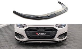 Maxton Front Splitter V.2 Audi A4 B9 Facelift - Gloss Black