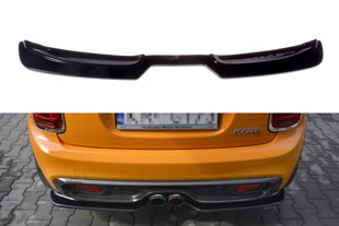 Maxton Central Rear Splitter Mini Cooper S Mk3 Preface 3-Door (F56) - Gloss Black