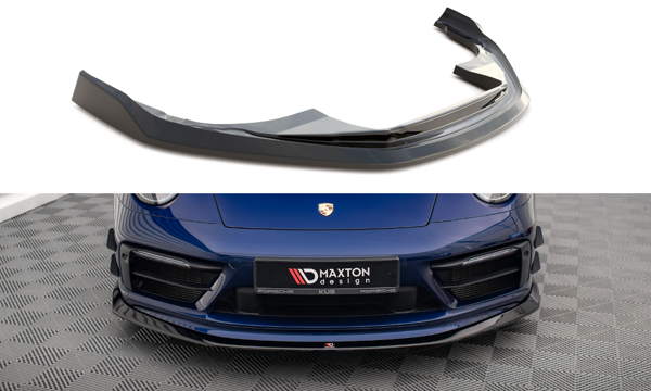 Maxton Front Splitter V.2 Porsche 911 Carrera Aero 992 - Gloss Black