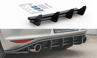 Maxton Racing Durability Rear Diffuser V.1 VW Golf 7 Gti - Red