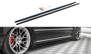Maxton Side Skirts Diffusers Audi S8 D3 - Gloss Black