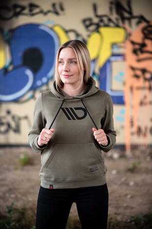 Maxton Womens Khaki Hoodie - M