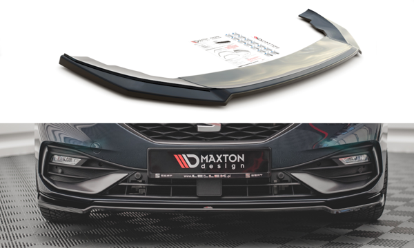 Maxton Front Splitter V.4 Seat Leon Fr Mk4 - Gloss Black
