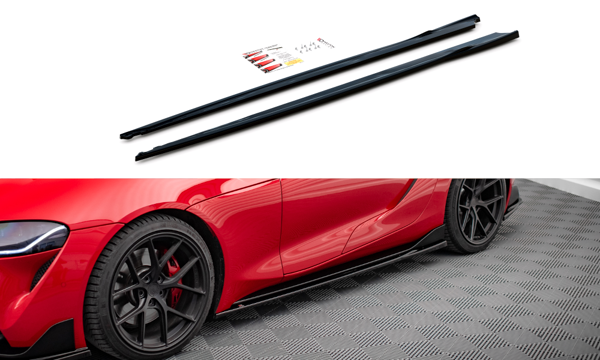 Maxton Side Skirts Diffusers V.3 Toyota Supra Mk5 - Gloss Black