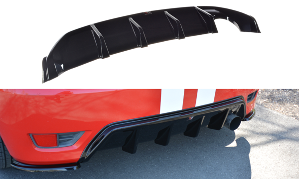 Maxton Rear Valance Ford Fiesta St Mk6 - Gloss Black