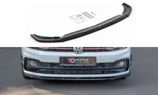 Maxton Front Splitter V.1 VW Polo Mk6 Gti - Gloss Black