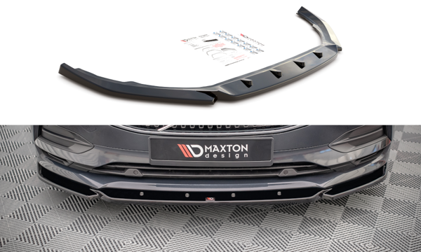 Maxton Front Splitter V.1 Volvo V90 Mk2 - Gloss Black
