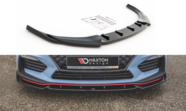 Maxton Front Splitter V.5 Hyundai I30 N Mk3 Hatchback/ Fastback - Gloss Black