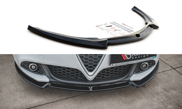 Maxton Front Splitter V.2 Alfa Romeo Giulietta Facelift - Gloss Black