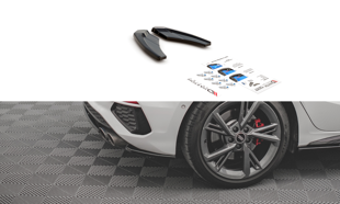 Maxton Rear Side Splitters V.1 Audi S3 Sportback 8Y - Gloss Black