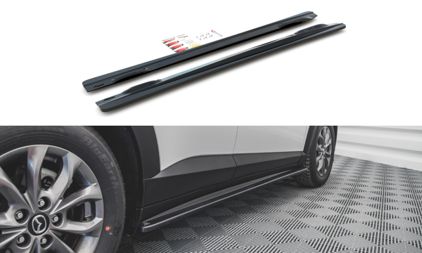 Maxton Side Skirts Diffusers Mazda Cx-3 - Gloss Black