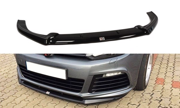 Maxton Front Splitter VW Golf VI R Cupra Look - Gloss Black