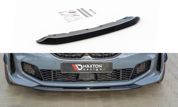 Maxton Front Splitter V.2 For BMW 1 F40 M-Pack/ M135I  - Gloss Black