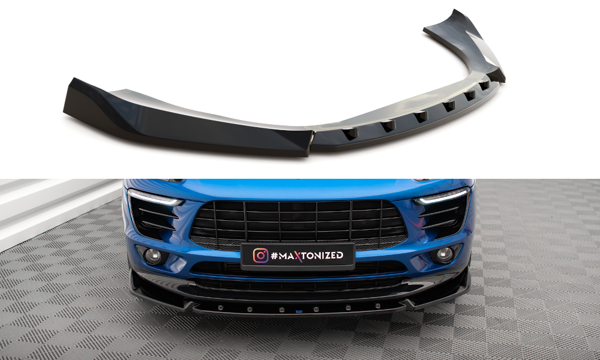 Maxton Front Splitter V.2 Porsche Macan Mk1 - Gloss Black