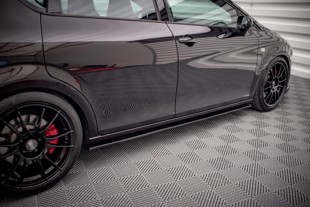 Maxton Side Skirts Diffusers Seat Leon Mk2 Cupra / Fr (Facelift) - Gloss Black