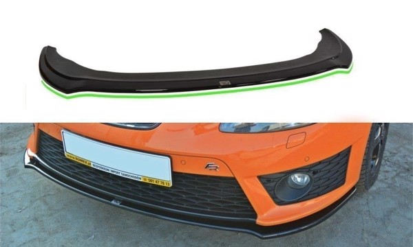 Maxton Front Splitter V.2 Seat Leon Mk2 Cupra / Fr (Facelift) - Gloss Black