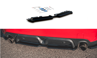 Maxton Central Rear Splitter Mini Countryman Mk2 F60 Jcw - Gloss Black