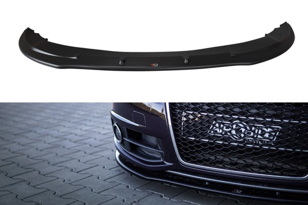 Maxton Front Splitter Audi A6 S-Line C6 Fl  - Gloss Black