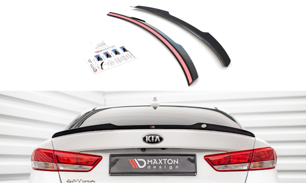 Maxton Spoiler Cap Kia Optima Mk4 - Gloss Black