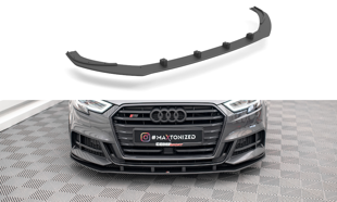 Maxton Street Pro Front Splitter Audi S3 / A3 S-Line Sportback 8V Facelift - Black-Red