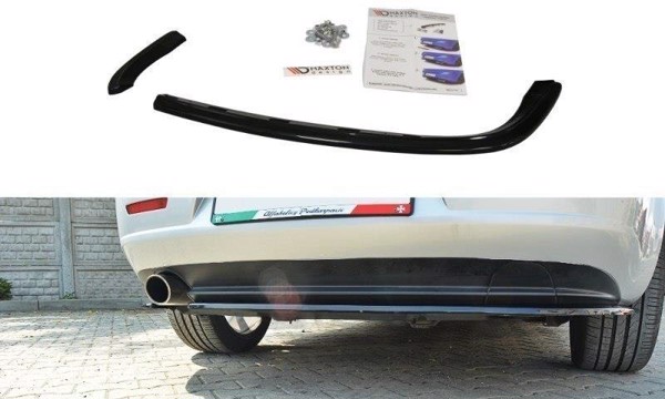 Maxton Central Rear Splitter Alfa Romeo 159 (Without Vertical Bars) - Gloss Black