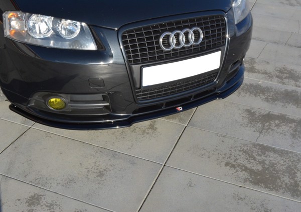 Maxton Front Splitter Audi A3 8P S-Line  - Gloss Black