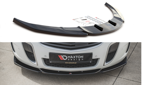 Maxton Front Splitter V.2 Opel Insignia Mk. 1 Opc Facelift - Gloss Black