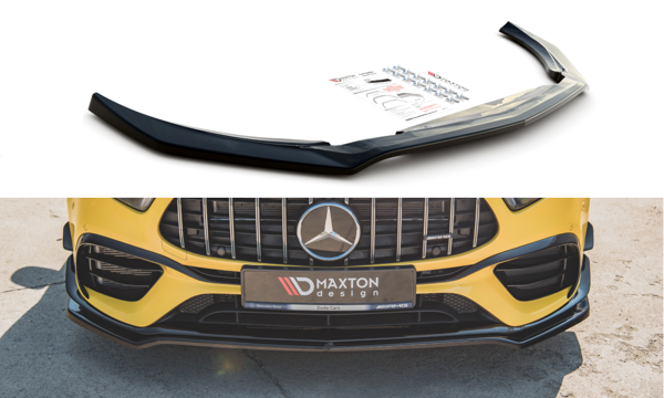 Maxton Front Splitter V.1 Mercedes-Amg A 45 S W177 - Gloss Black
