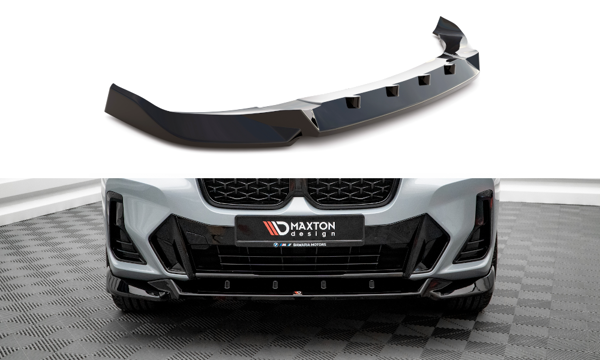Maxton Front Splitter V.2 BMW X4 M-Pack G02 Facelift - Gloss Black