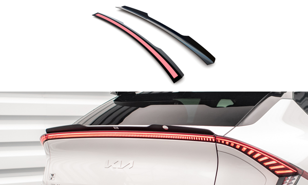 Maxton Lower Spoiler Cap Kia Ev6 Gt-Line Mk1 - Gloss Black