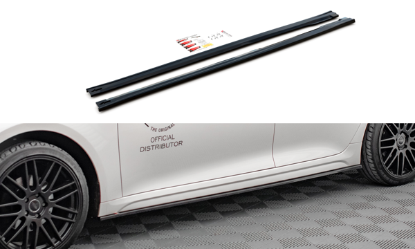Maxton Side Skirts Diffusers Kia Optima Mk4 - Gloss Black