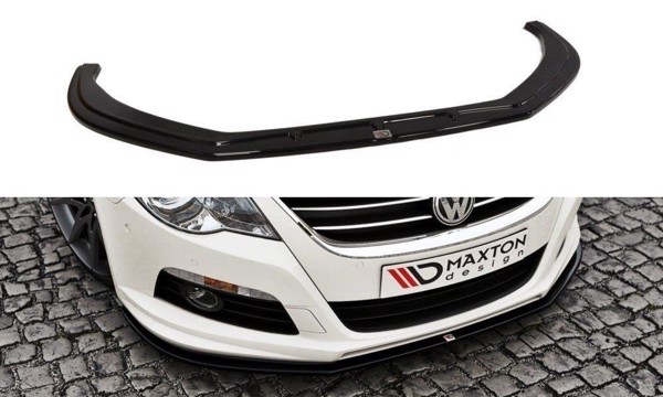 Maxton Front Splitter VW Passat Cc R36 Rline (Preface) - Gloss Black