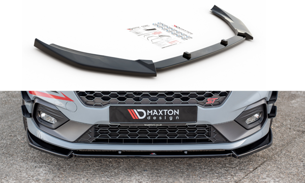 Maxton Front Splitter V.7 Ford Fiesta Mk8 St / St-Line - Gloss Black