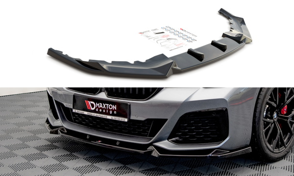 Maxton Front Splitter V.1 BMW 5 G30 Facelift M-Pack - Gloss Black